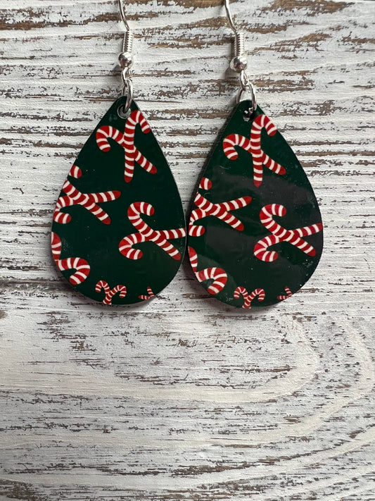 Candy cane earrings